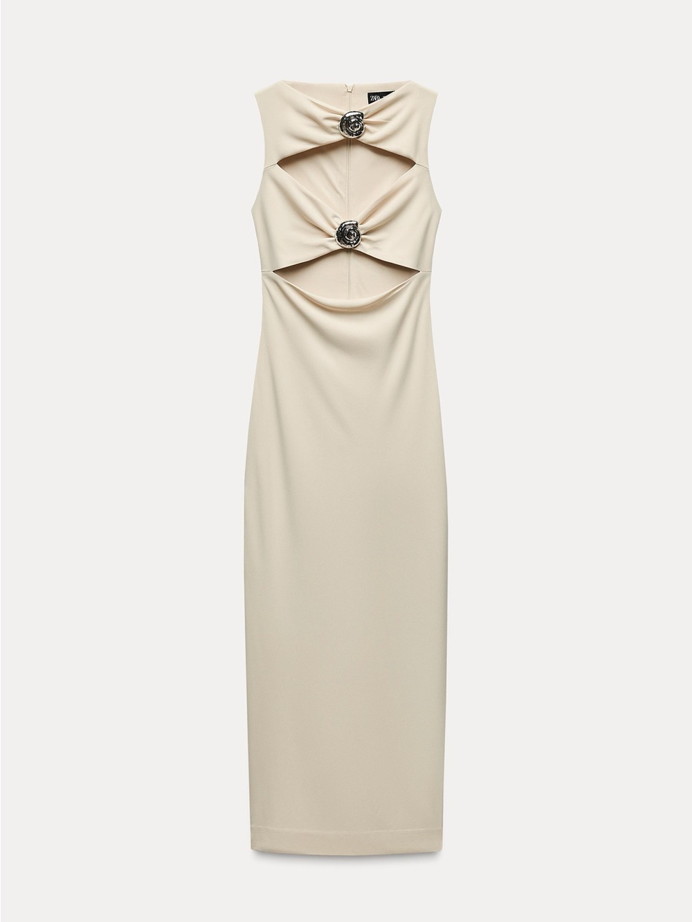 Zara Conch Shell Cut-Out Dress Size M